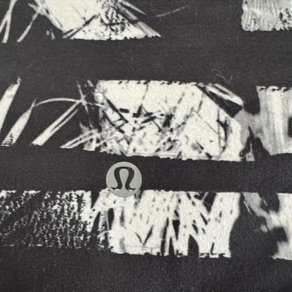 Lululemon Athletica Black and White Tie-Dye Leggings